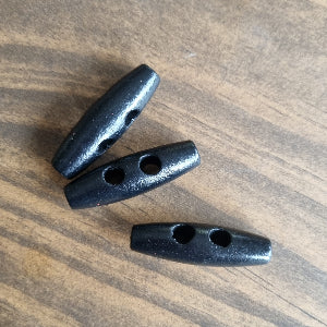 Black Toggle Buttons 40mm x5