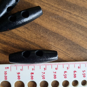 Black Toggle Buttons 40mm x5