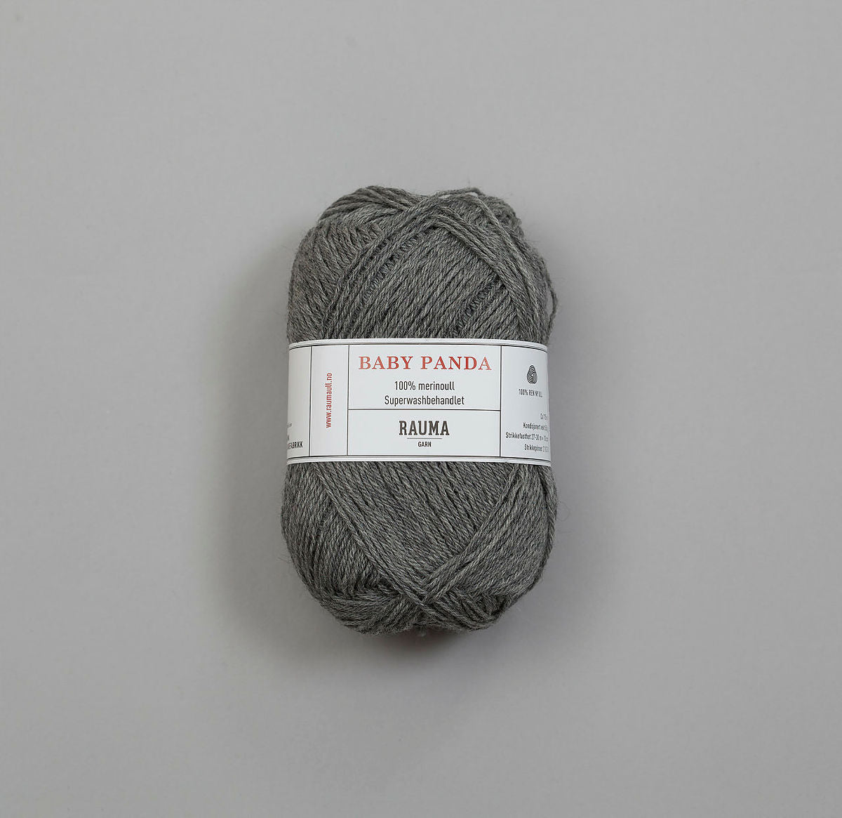 Merino Baby Garn - Mork Gra