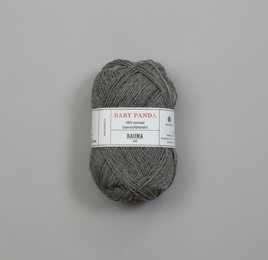 Merino Baby Garn - Mork Gra