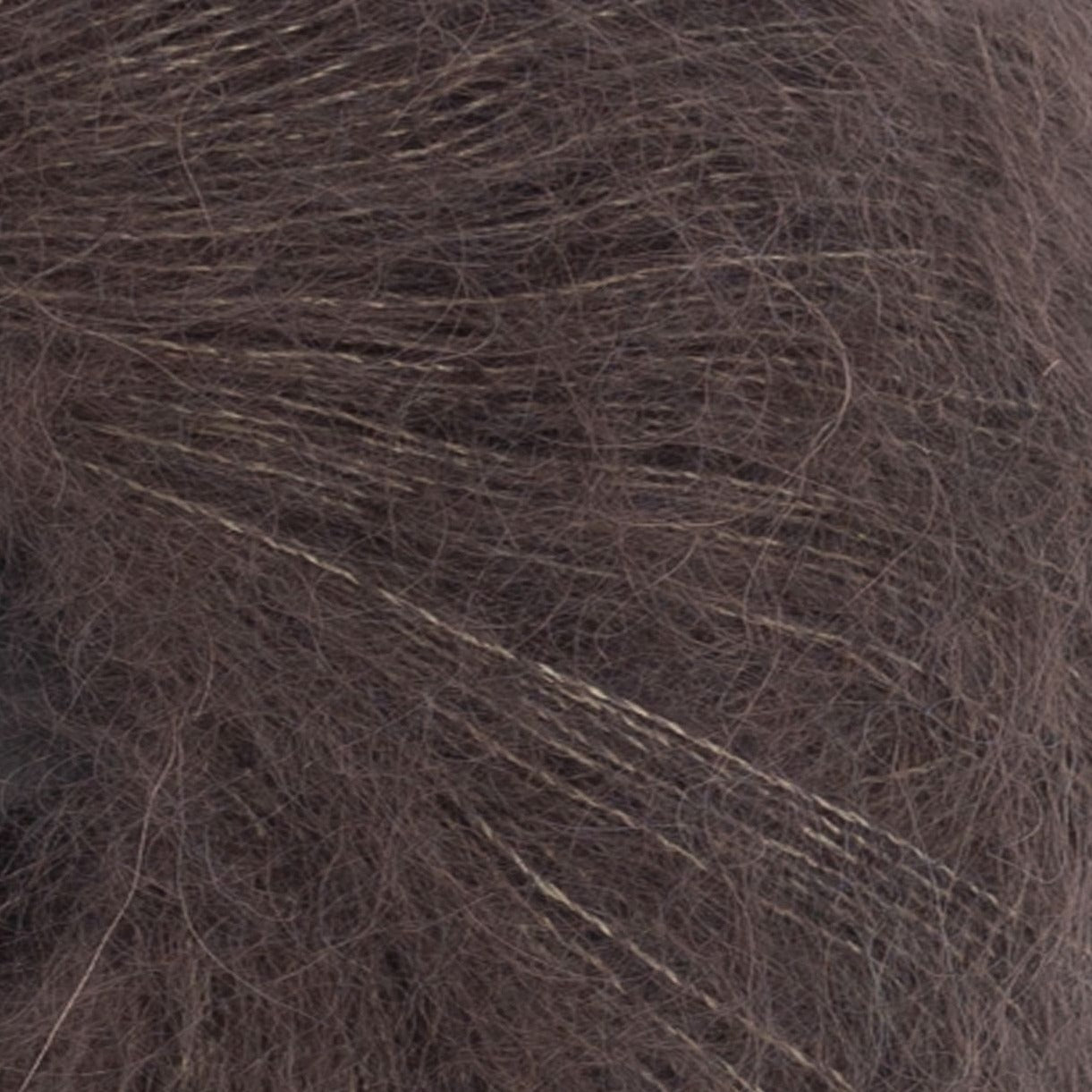 Tynn Silk Mohair Mork Sjokolade - 3880