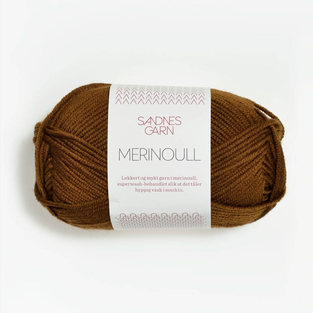 Brown merino sandnes garn wool