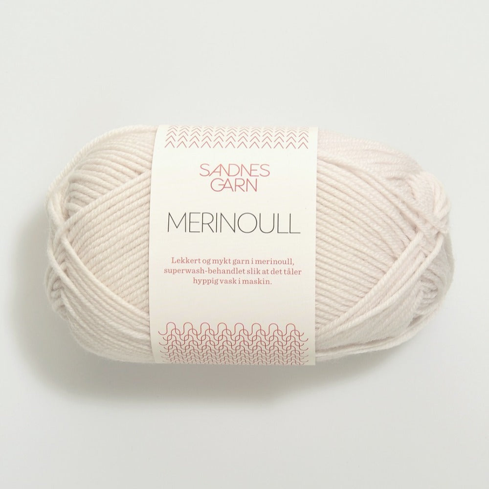 White merino sandnes garn wool