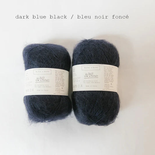 Le Petite Silk Mohair Dark Blue Black