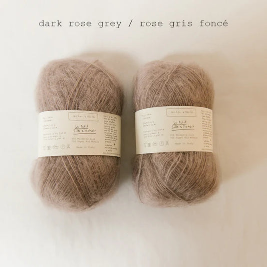 Le Petite Silk Mohair Dark Rose Grey
