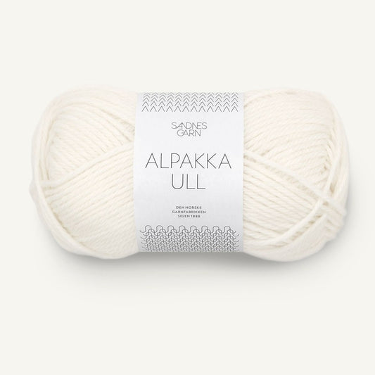 Alpakka Ull Hvit  - 1002