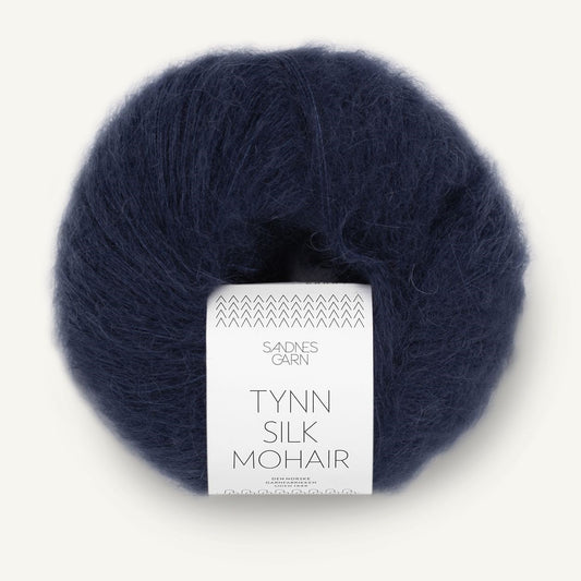 Tynn Silk Mohair Dyp Marine - 5581