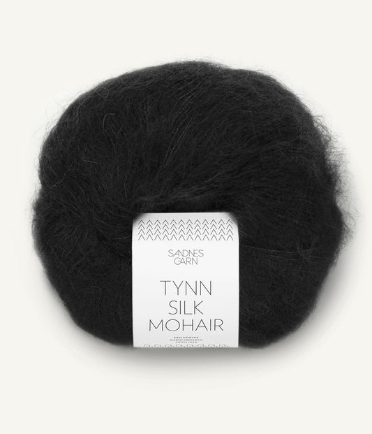 Tynn Silk Mohair Svart- 1099