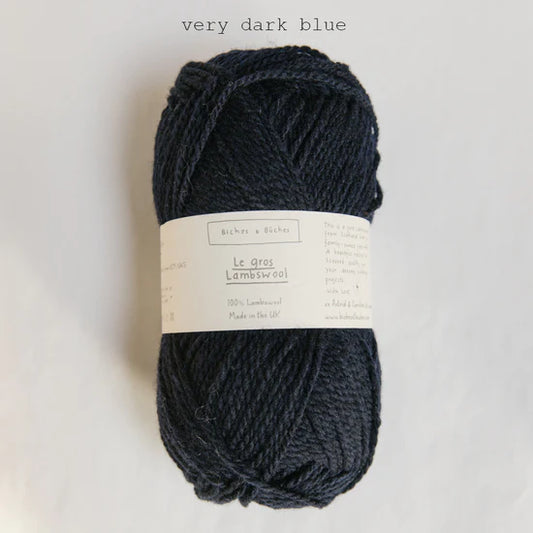 Le Gros Lambswool Very Dark Blue (100g)